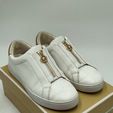Michael Kors Keaton 43R4KTFP2L-740 Women US 6.5 White Zip Slip On Shoes Ebay1964