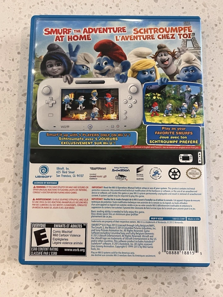 The Smurfs 2 (Nintendo Wii U, 2013) - Image 2 of 3