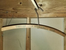 Vintage A Peters  Co Cleaners WOOD HANGER Detroit MI Michigan Mich Melrose 2000