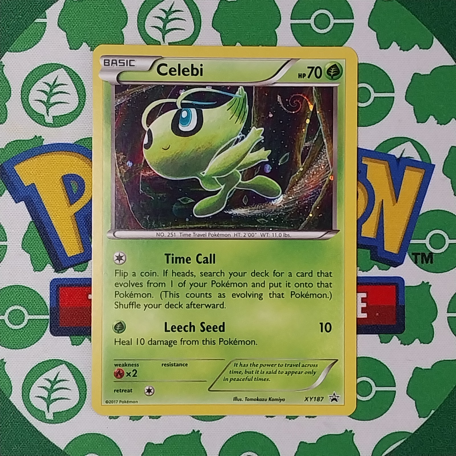 Celebi XY187 Black Star Promo PERFECT SWIRL Holo NM Pokemon Card English