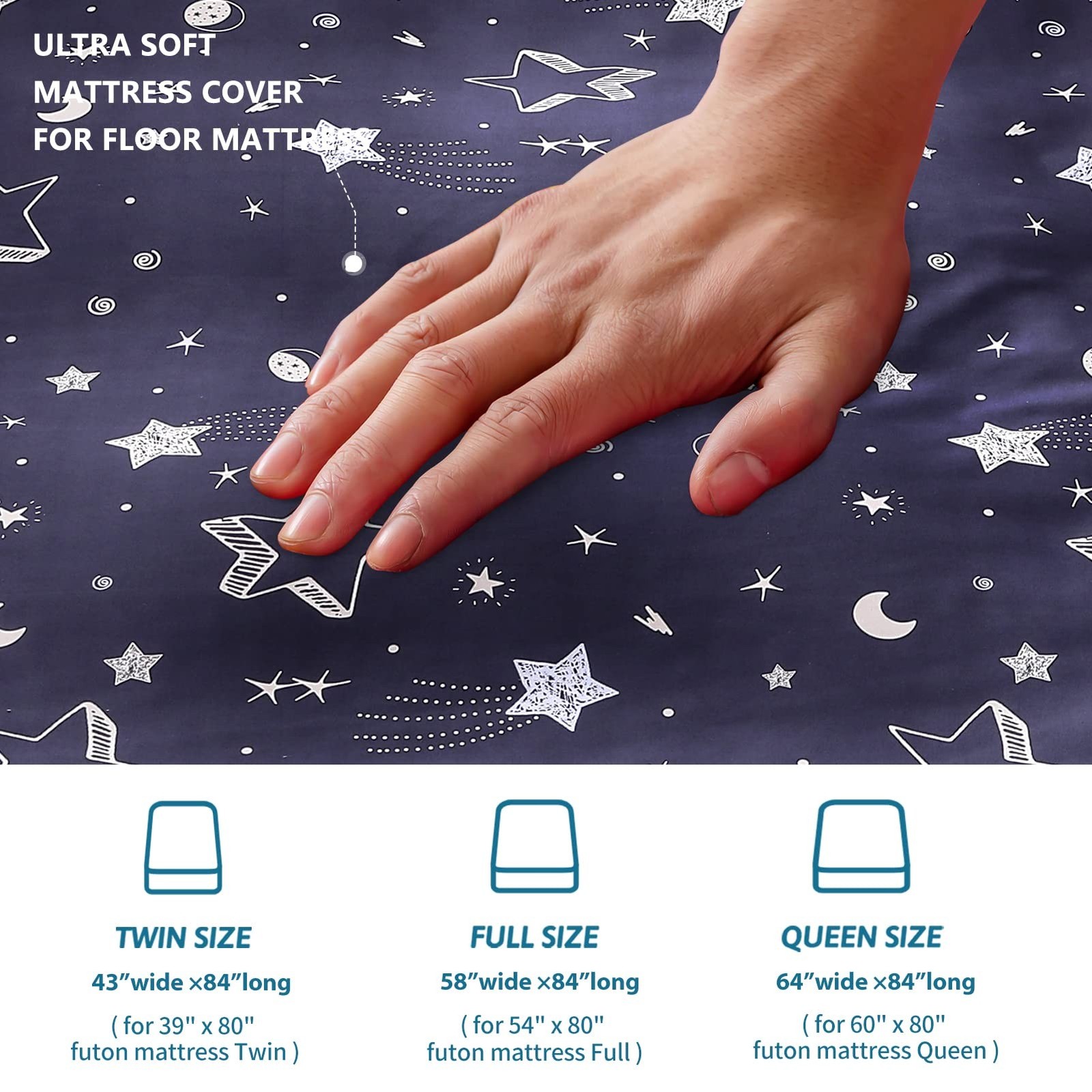 MAXYOYO Mattress Cover for Traditional Japanese Futon Mattress, Futon Floor M...