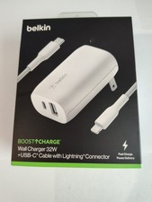 iPhone Charger Belkin BoostCharge 32W USB C Wall White Connector Ipad