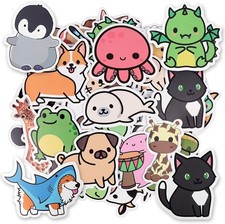 Cartoon Aufkleber Set, Kleine Tiere, 100 St&uuml;ck,  Vinyl, Anime Sticker
