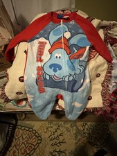 Vtg Rare 2004 Blues Clues Pajamas One Piece Nickelodeon Nick Jr Y2K 2000s Cute