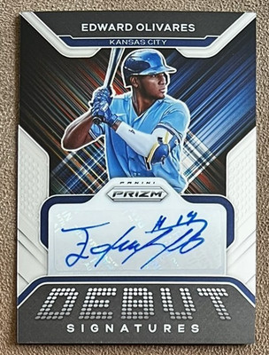 2022 Panini Prizm Debut Signatures #DS-EO Edward Olivares Rookie Autograph Card