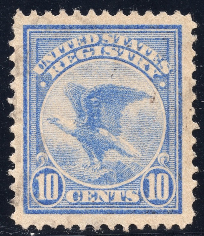 [AC33] USA 1911 Scott#F1 Registration stamp 10¢ used cv:$15 Nice centering