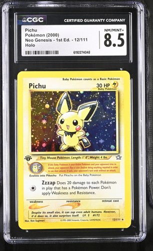 Pichu (1st Edition) graded CGC 8.5 for sale on eBay