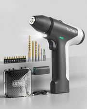 4V Cordless Drill  Screwdriver, Brushless Electric Power Drill Set, 3/8  Keyles