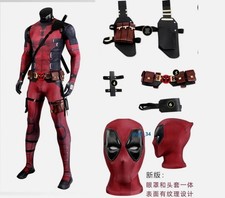 Deadpool 3 Jumpsuit Outfits Wade Wilson Cosplay Costume Accessories Halloween