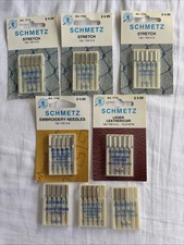 SCHMETZ Sewing Needles Lot of 11 packs Stretch Embroidery Leather Jean FREE SHIP