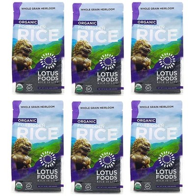 Lotus Foods Bulk Organic Forbidden Rice - Black Rice Organic, Purple Rice, B...