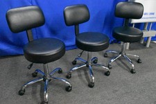 Medical / Spa Padded Professional Adjustable Stool with Back