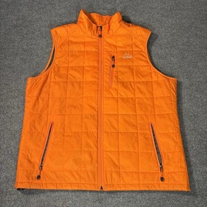 Gilet Réversible L.L.Bean En Duvet D'oie – Homme Taille L – Orange Et Bleu