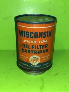 Rare-Vintage WISCONSIN ENGINE OIL FILTER  Can