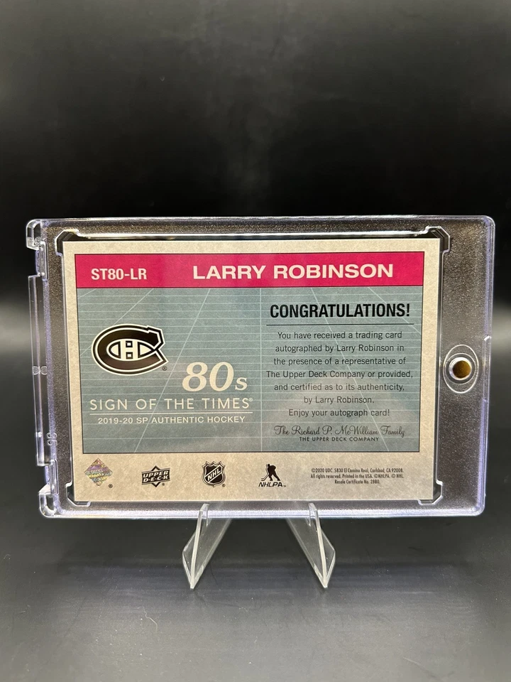 Larry Robinson 2019-20 SP Authentic #ST80-LR Sign of The Times SP Auto Canadiens - Image 4 of 4