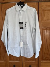 NWT Van Heusen Dress Shirt Mens 18-18.5 2XL Ultra Wrinkle Free Slim Fit Stretch