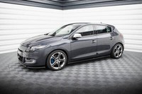 Seitenschweller Ansatz FüR Renault Megane GT MK3 Facelift Schwarz Hochglanz