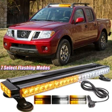 LED Rooftop Warning Emergency Strobe Lights Bar White/Amber For Nissan Frontier