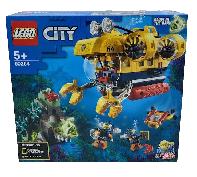 Lego City Ocean Exploration Submarine Set 60264 Minifigures Crab Brand New