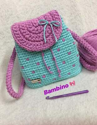 Travel Bag Crochet Backpack Shoulder Knitted Crossbody New Handmade Fashion Yarn Backpack bag shoulders back travel handmade crochet knitted  main image 2