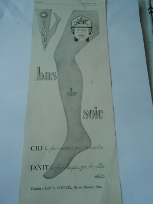 Werbung Advertising 1929 Seidenstrümpfe CID TANIT der eleganteste