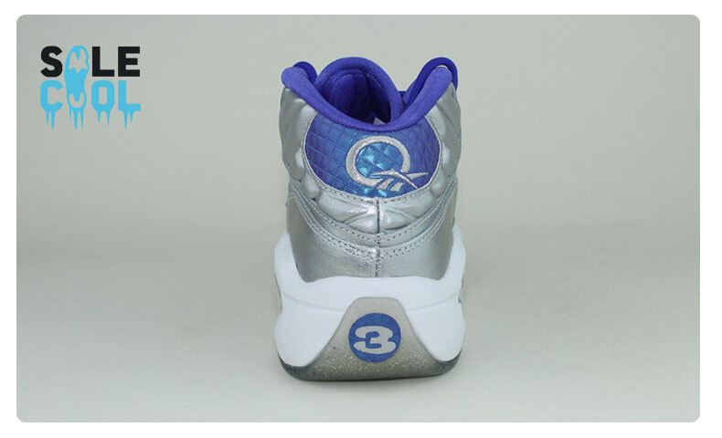 Reebok Big Kids' QUESTION Basketball Shoes Metallic Silver/Purple