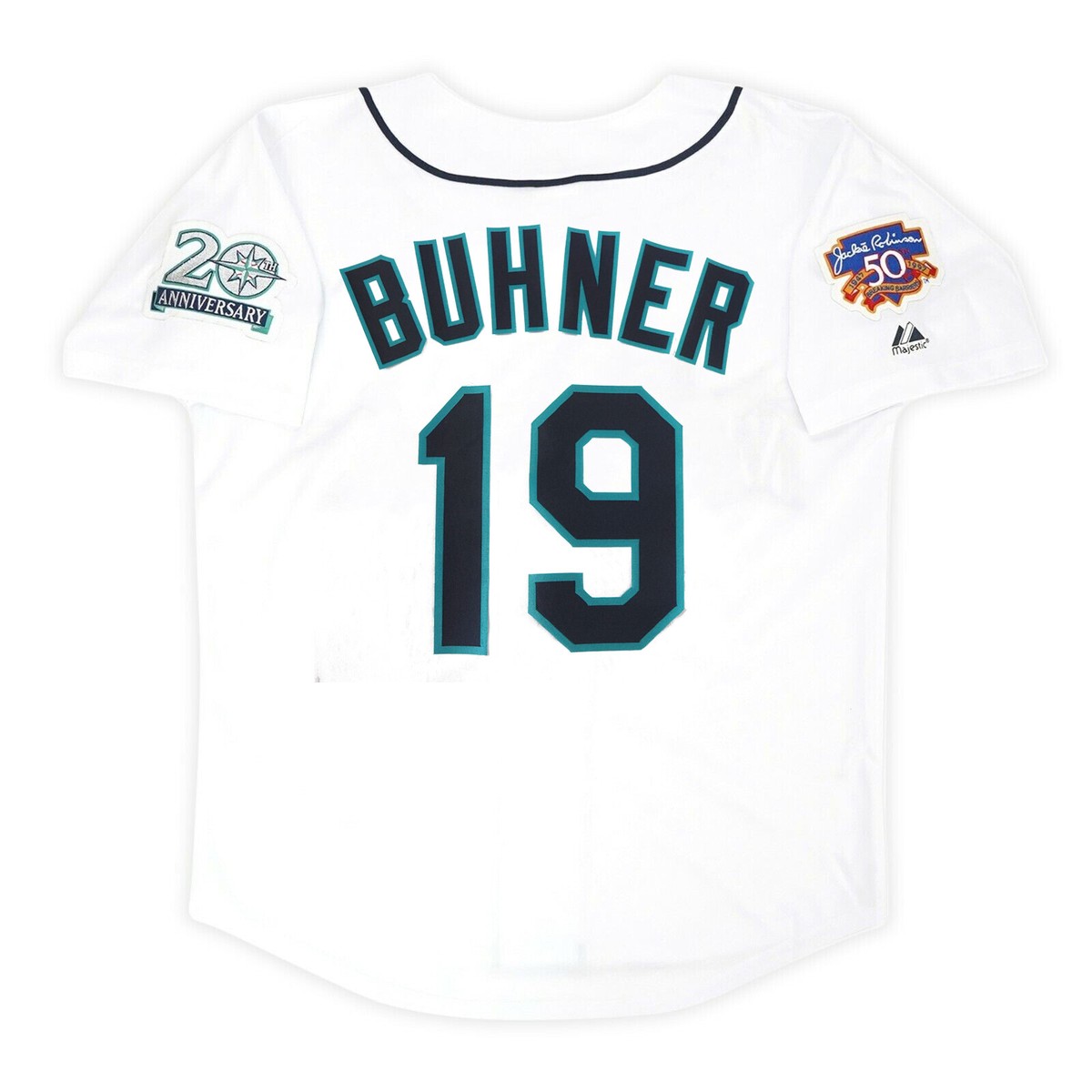 Jay Buhner Seattle Mariners 1997 Men's Home Jersey w/ Jackie 50th