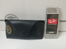 RAY BAN by Luxottica Black Sunglasses Case With Cloth Only Large W/ Belt Loop