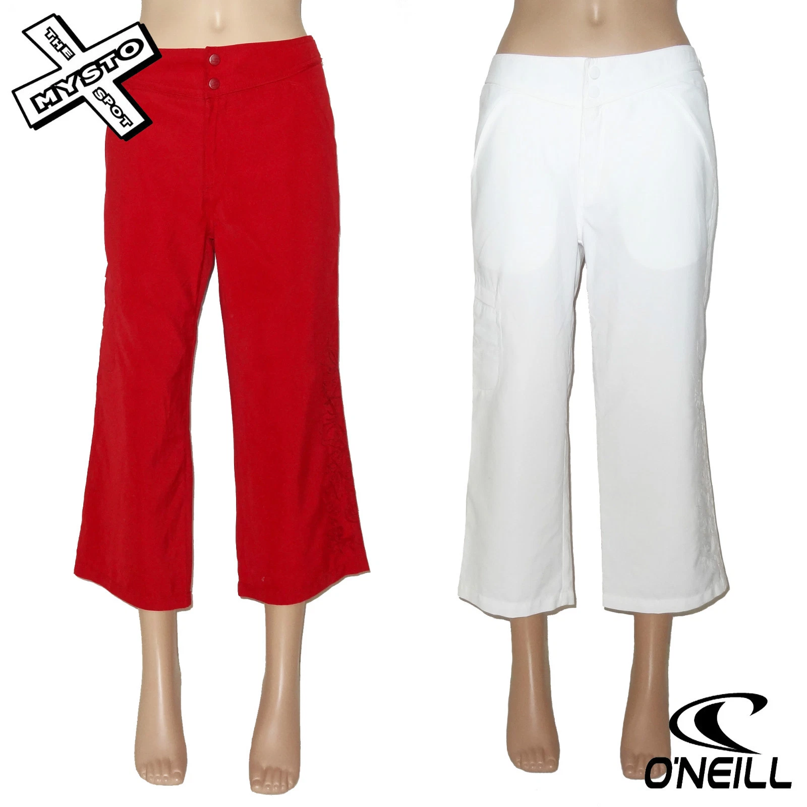 O'NEILL BOARD BABES 'POP FLOWER PANEL' 3/4 TROUSERS CAPRI UK 8 10 NEW RRP £45