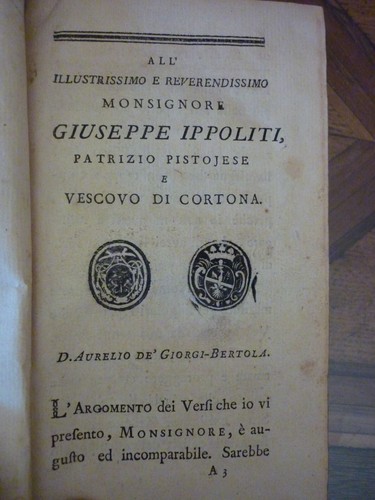 ITALIE Bertola di Giorgi Aurelio : Le notti Clementine ; poema in quattro 1776 - Picture 3 of 5