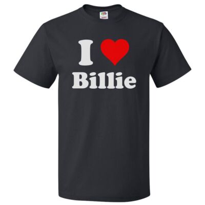 I Love Billie T shirt I Heart Billie Tee