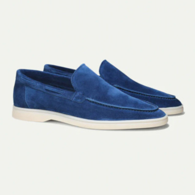 Boy Suede Slip-On Flat Casual Shoes Lazy Classic Loafers Flat Men's Shoes