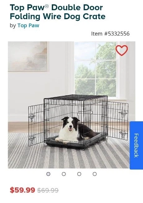 Top paw double door wire shop crate