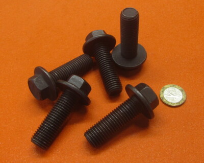 Flange Tap Bolt, Steel 10.9 Metric, FT, M16 x 2 x 50 mm Length, 5 Pcs