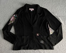 Koi Scrub Jacket Women  s Large Black Fiona Pockets Stretch Nursing Medical