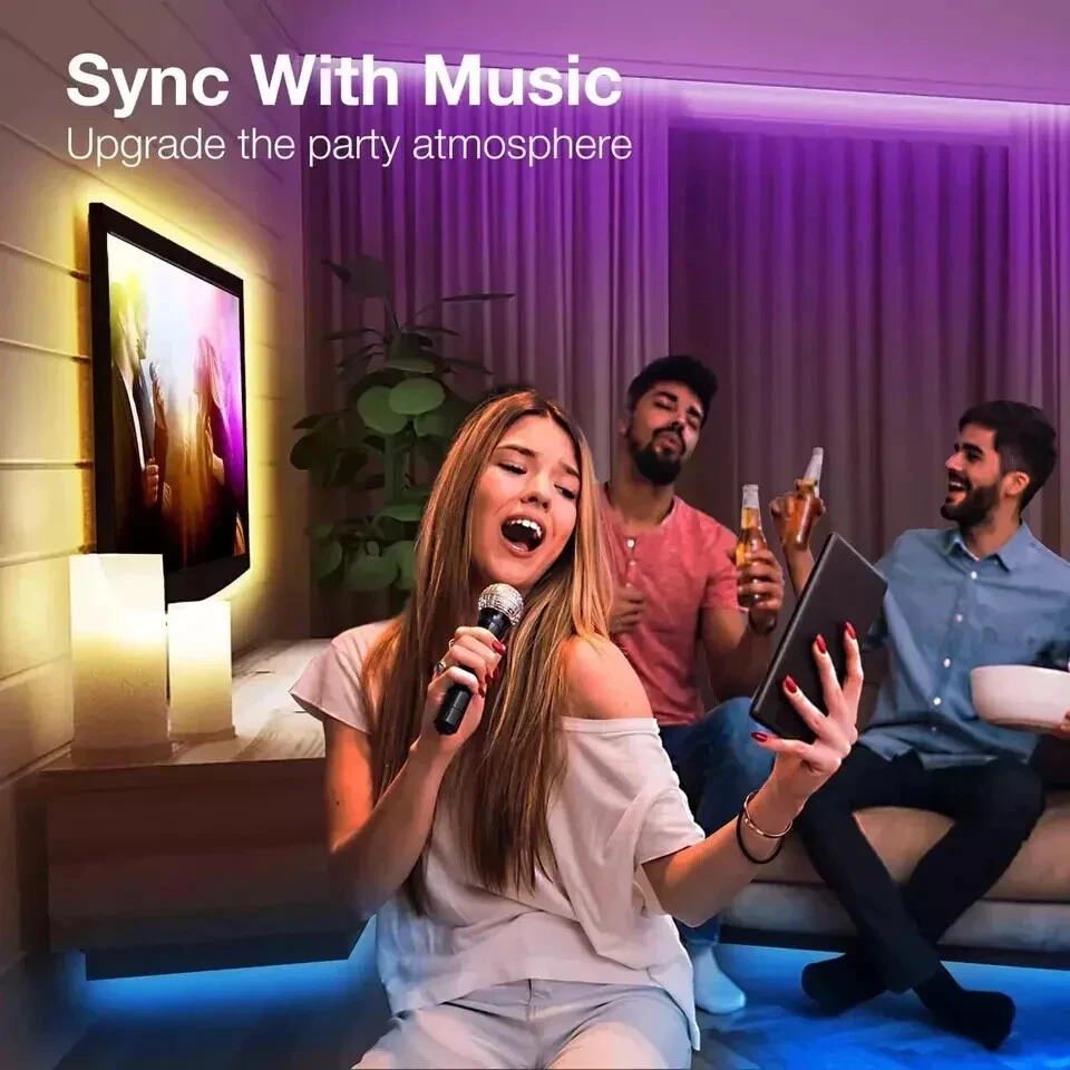 100Ft LED Strip Lights, Smart Light with App Remote Control, RGB LED Lights for - Image 4 of 4