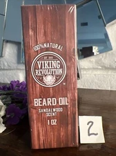 Viking Revolution Beard Oil Conditioner 100%  Natural Sandalwood Scent  Sealed