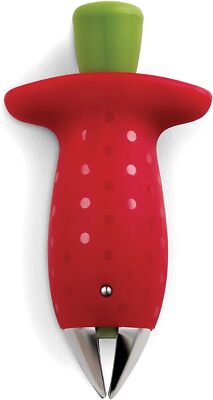 Chef'n Original Stem Gem Strawberry Huller, Red/Green -