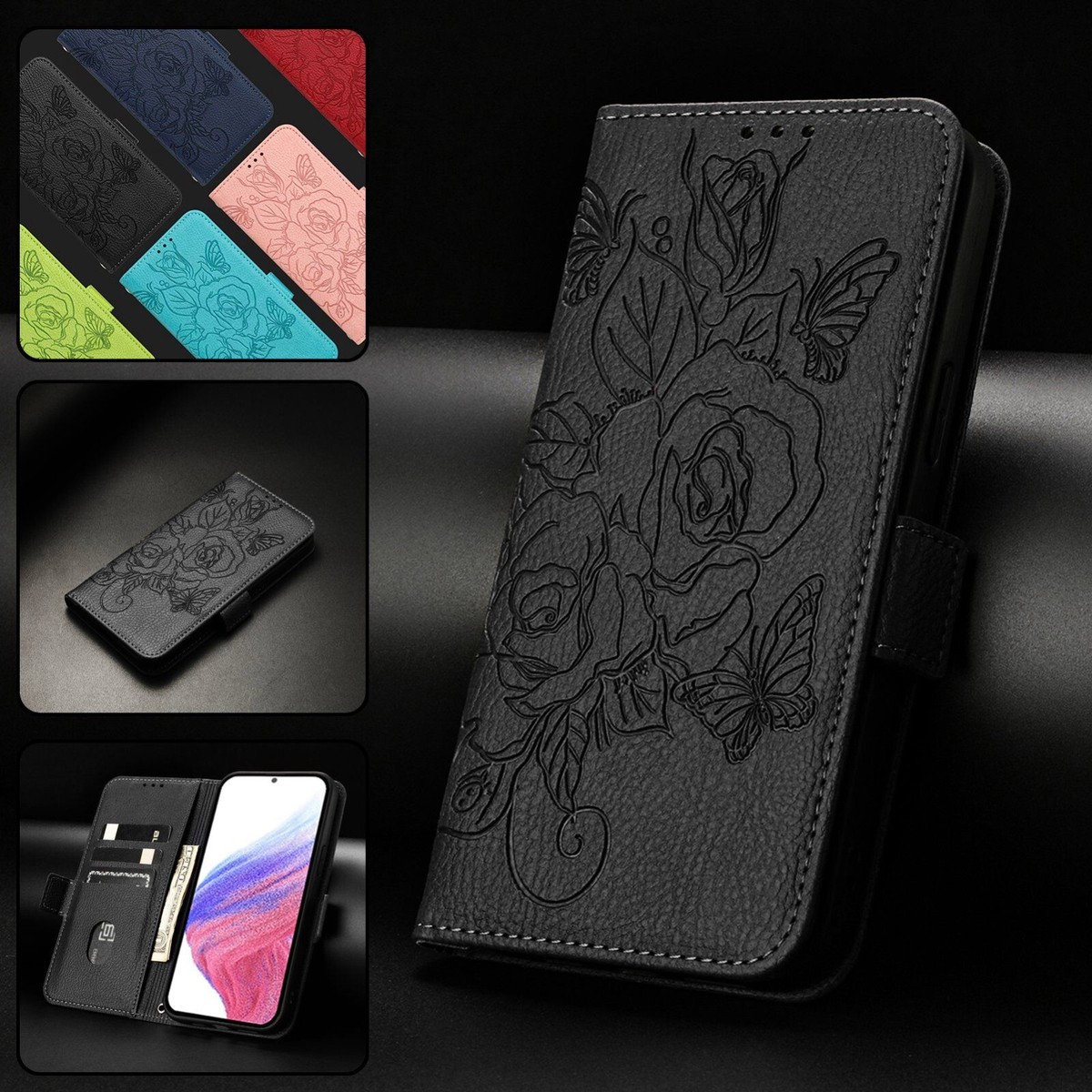 Custodia Flip In Pelle Con Portafoglio E Supporto Per IPhone (Modelli 16-7, SE, XR) - Copertura 360&deg;, Magnetica