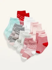 Old Navy Toddler Dots Striped Crew Socks 8 Pack Size 6-12M 12-24M 2T-3T 4T-5T