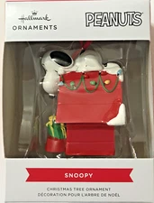 Hallmark Christmas Tree Ornament Peanuts SNOOPY Doghouse Decorations & Gift