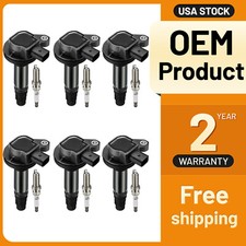 Set of 6pcs Ignition Coils + 6pcs Spark Plugs for 2007-2017 Ford Edge 3.5L UF553