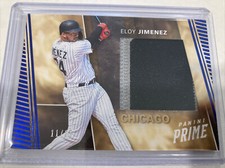2019 Panini Prime Swatches Blue Eloy Jimenez Jersey #d 11/25 Relic White Sox