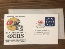 1990 San Francisco 49ers Superbowl Champions Victory Station Cover Envelope