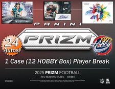 Carl Pickens CIN 2025 Panini PRIZM FOOTBALL 1 Case (12 Box) PLAYER Break#2