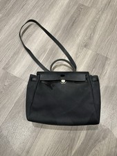 Hermes Herbag 31 Black Canvas vintage 100% Authentic