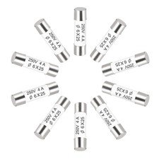 Ceramic Cartridge Fuses 4A 250V 6x25mm Fast Blow for Energy Saving Lamp 10pcs