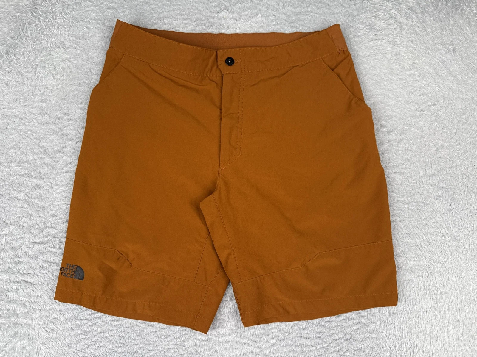 The North Face Shorts Mens 32 Orange Nylon Chino 9 Inseam Quick Dry Casual