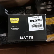 Dragon Shield Matte Amethyst 10 PACK DISPLAY BOX Standard Size Sleeves 100ct