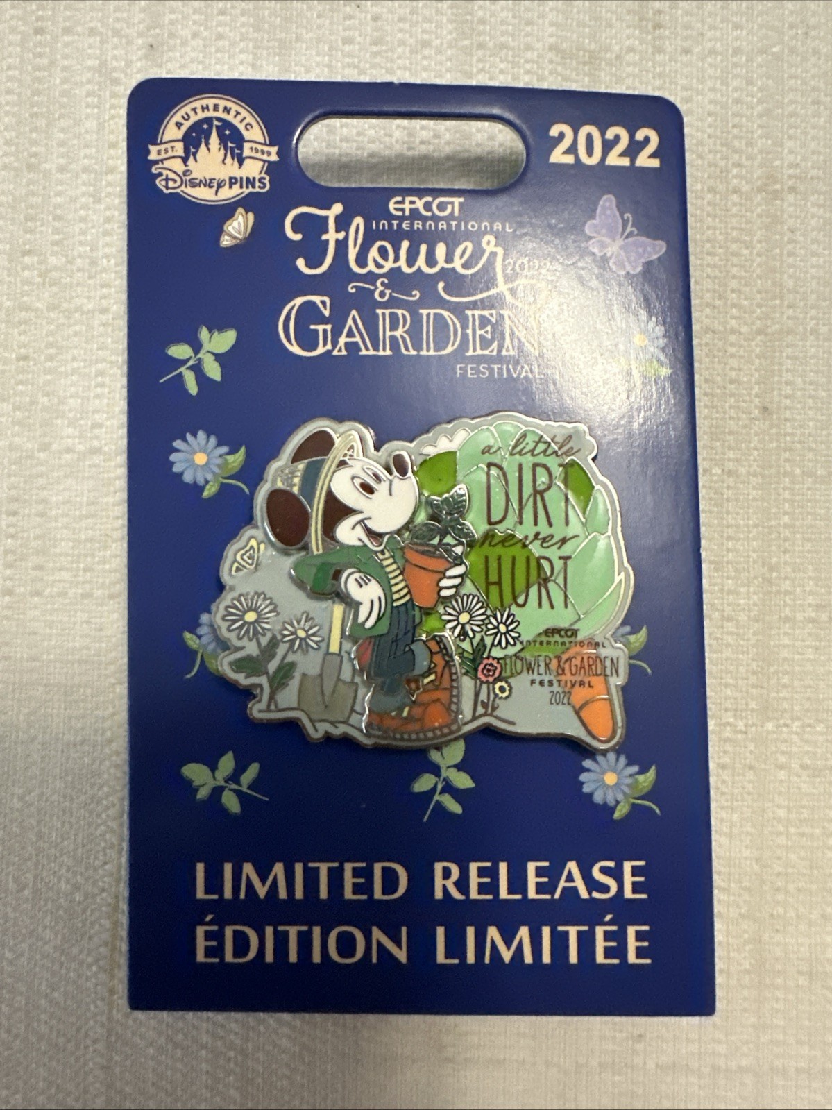 Disney 2022 Epcot International Flower & Garden Festival Mickey Mouse LR Pin